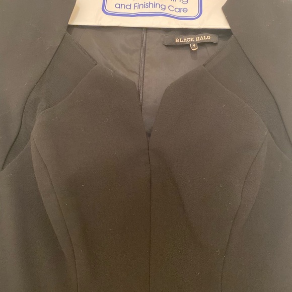 BLACK HALO black dress with mesh details - Picture 2 of 5